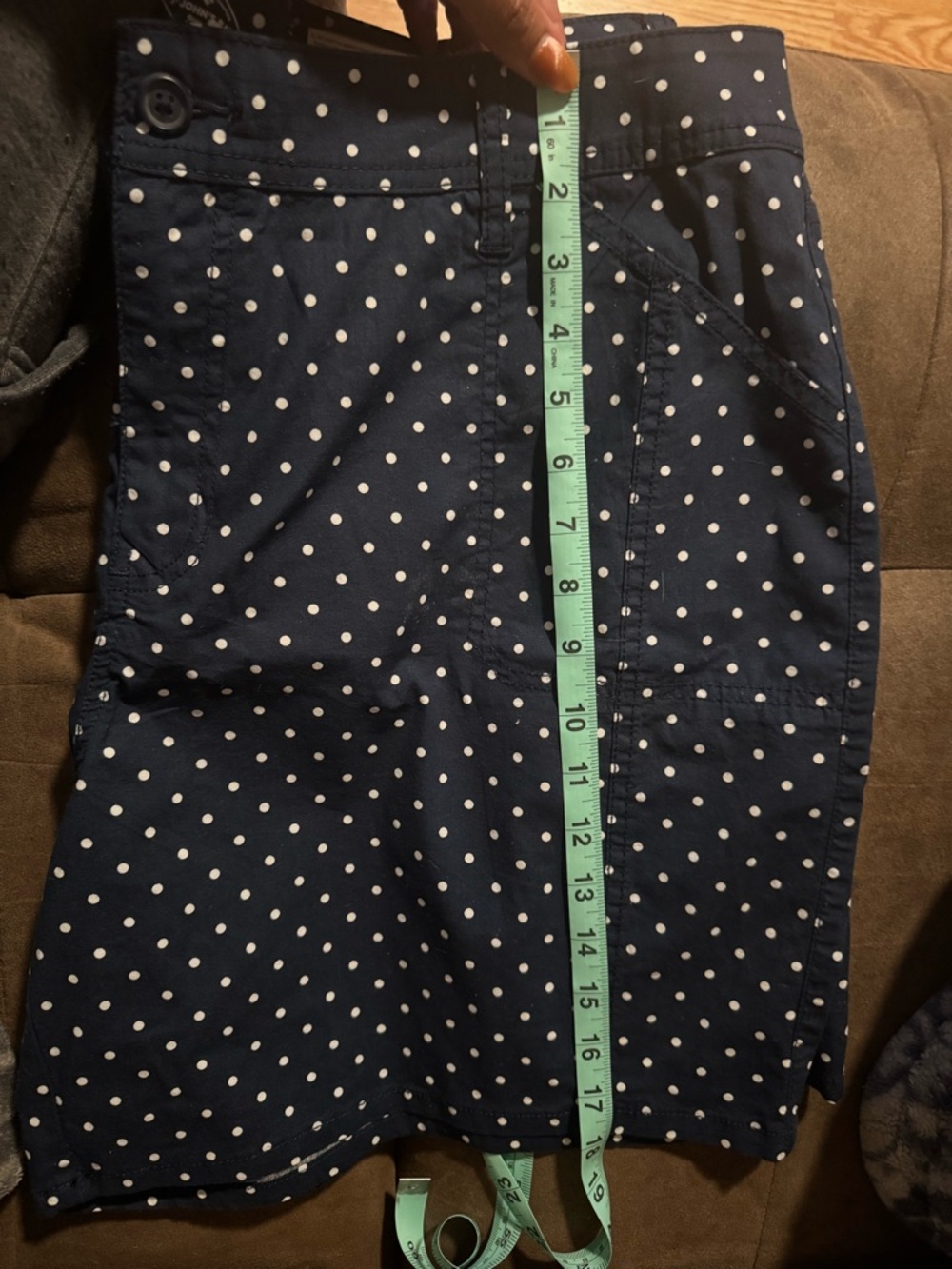 St. John's Bay St Johns Bay Shorts Ladies 20W Navy White Polka Dot Light Weight - Picture 5 of 5